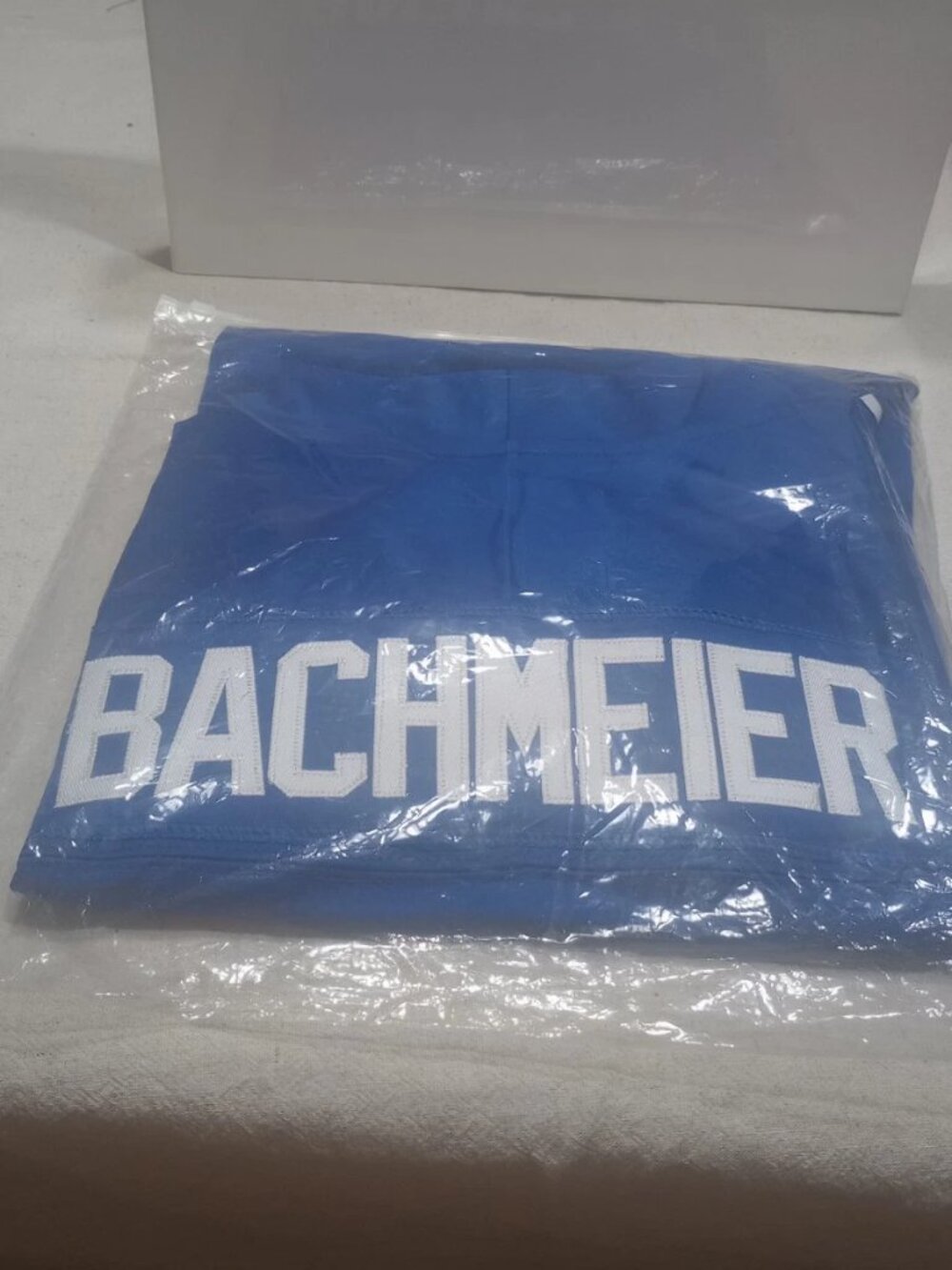 Bear Bachmeier Royal Vapor Stitched Blue Jersey 47